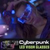 Cyberpunk LED očala z vizirjem