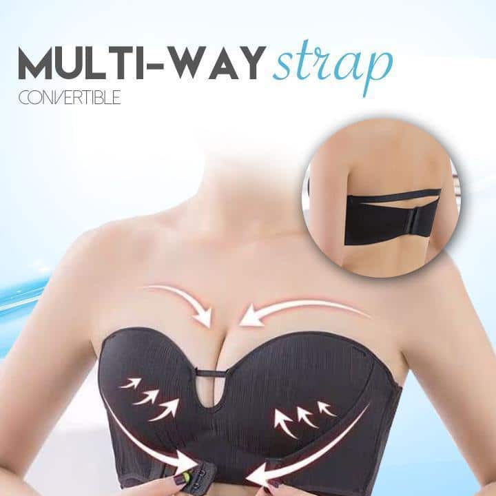 Napihljiv brezžični nedrček s sprednjo zaponko brez naramnic - Image 4