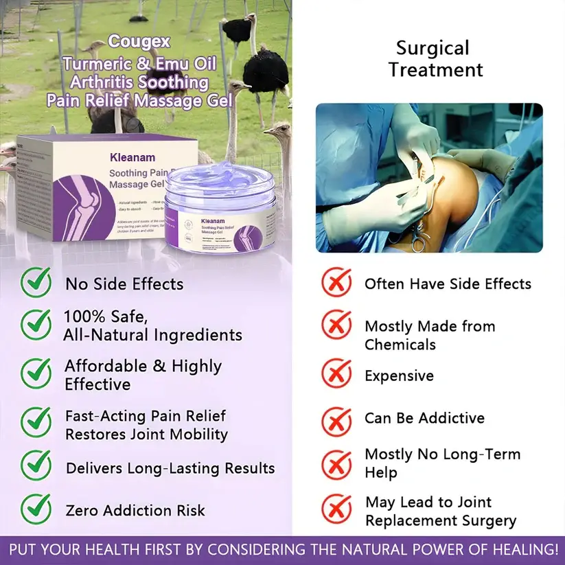 Kleanam™ kurkumin in emu gel proti bolečinam - Image 3