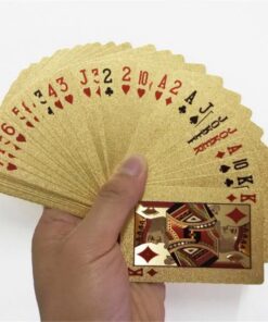 Luksuzne igralne karte za poker iz 24K zlate folije