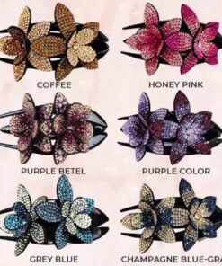 Sponka za lase z dvojno rožo iz nosoroga